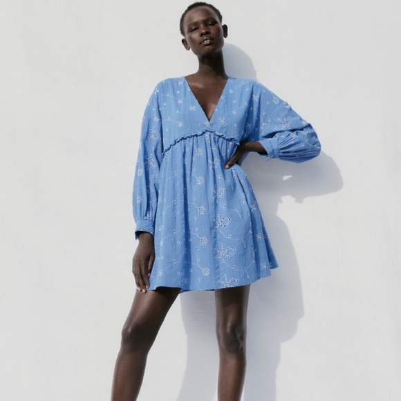 Zara embroidered dress - Picture 1 of 4